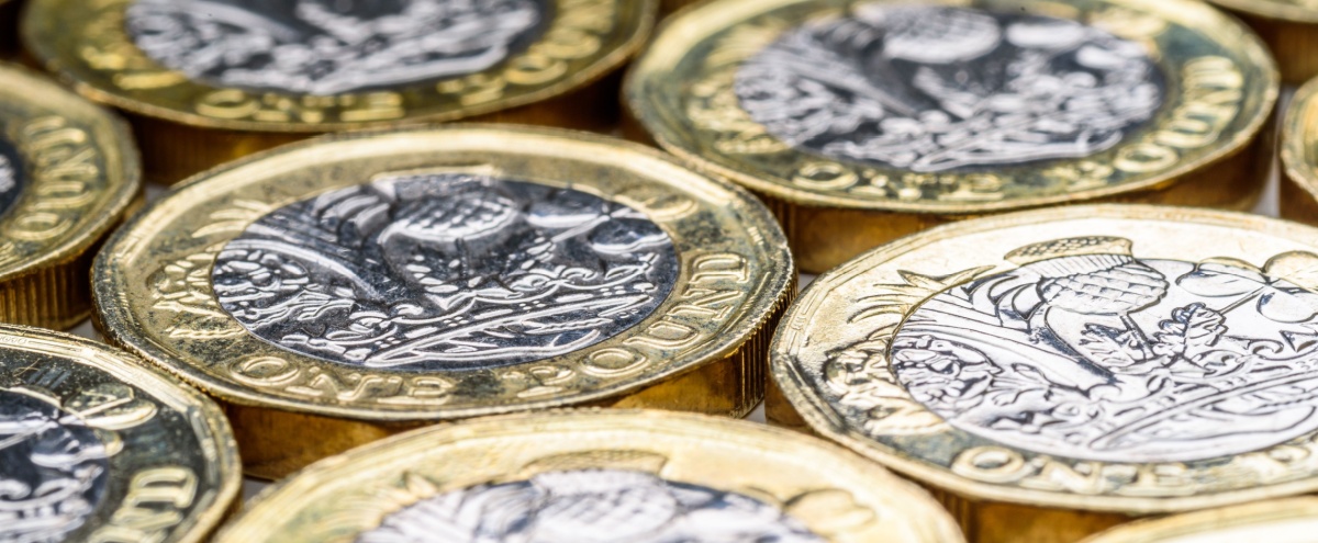 Stack of pound coins